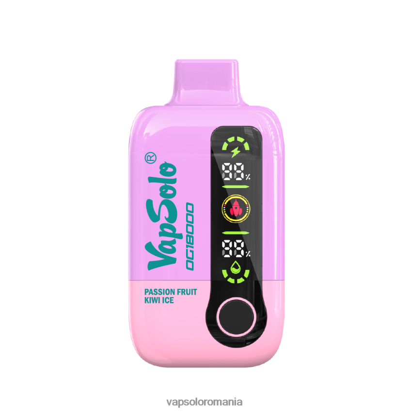 VapSolo Puffs - VapSolo DG18000 vapa de unică folosință Z20RBX52 gheață de kiwi din fructul pasiunii