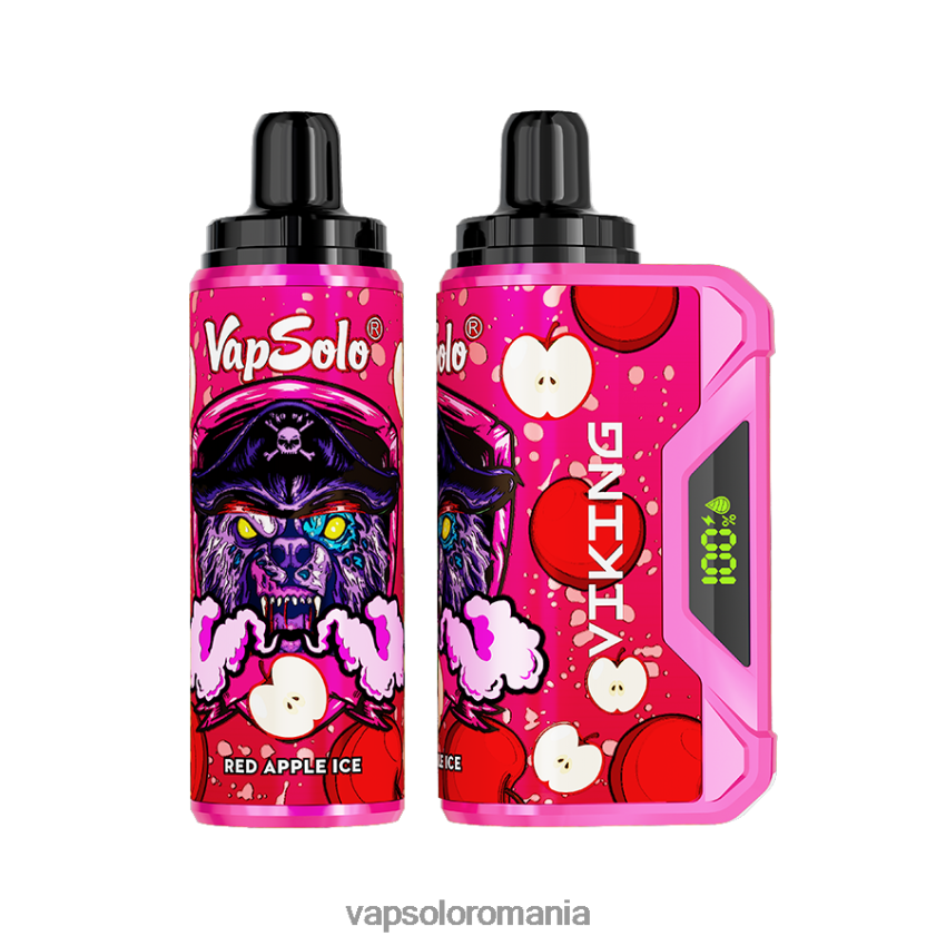 VapSolo Review - VapSolo VIKING vapa de unică folosință Z20RBX42 gheață cu mere roșii