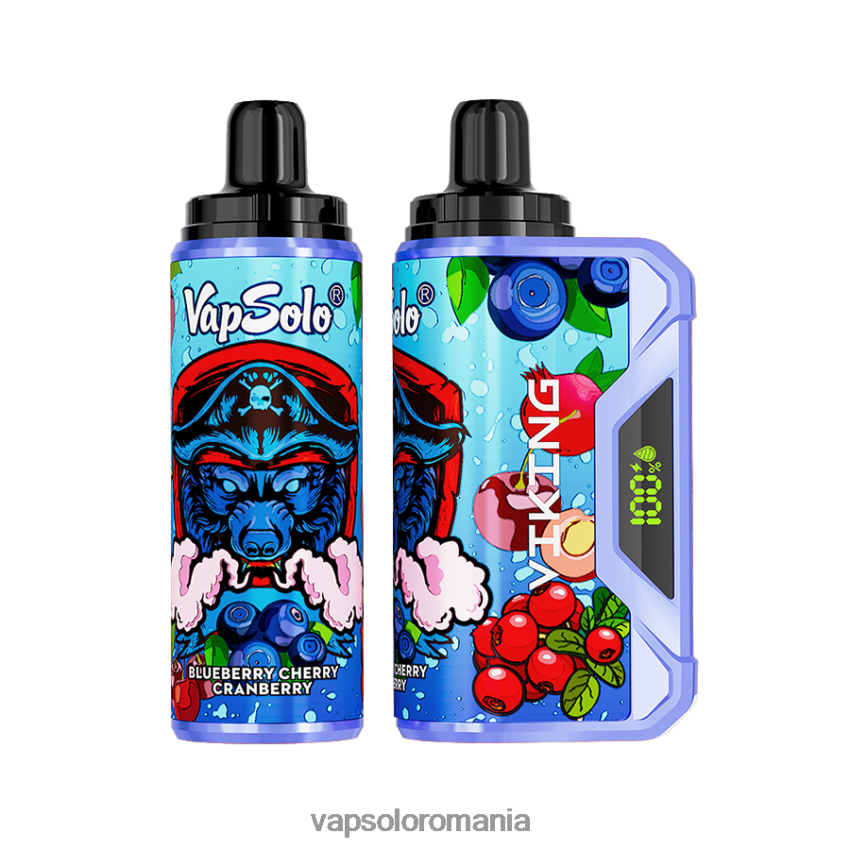VapSolo Romania - VapSolo VIKING vapa de unică folosință Z20RBX37 afine cireș merișor