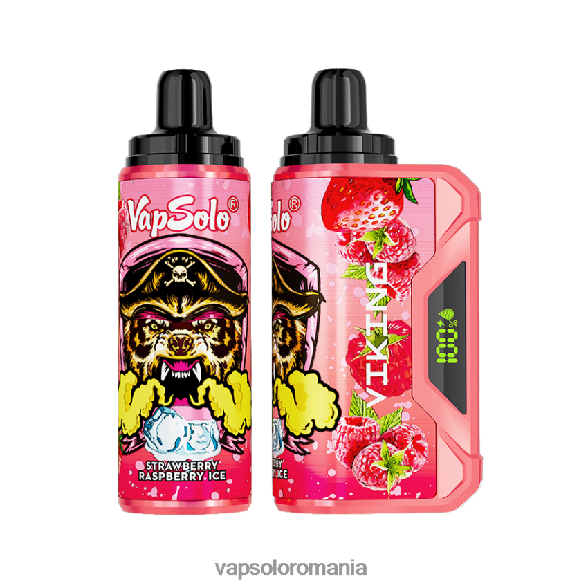 VapSolo Romania - VapSolo VIKING vapa de unică folosință Z20RBX45 gheață de căpșuni și zmeură
